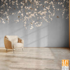 White blossom flowers hanging from the top Wallpaper [WP-FXC-232]