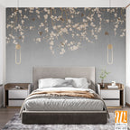 White blossom flowers hanging from the top Wallpaper [WP-FXC-232]