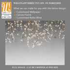 White blossom flowers hanging from the top Wallpaper [WP-FXC-232]
