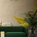 3D carved relief wall of two cranes Wallpaper [WP-FXC-306]