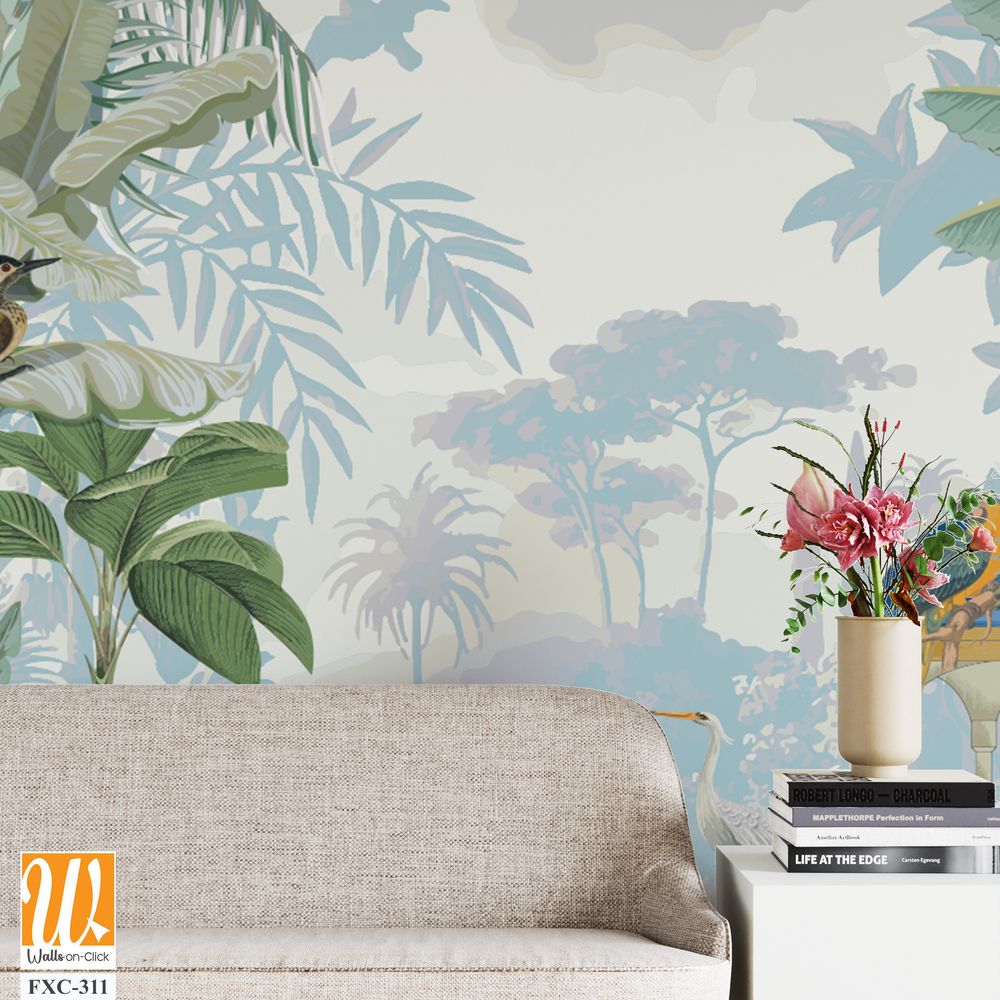 Traditional Mughal forest garden vector illustration pattern [WP-FXC-311]