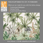 Watercolor jungle-themed wallpaper with animals [WP-FXC-327]