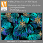 Beautiful leaves with flower patterns Wallpaper [WP-FXC-330]