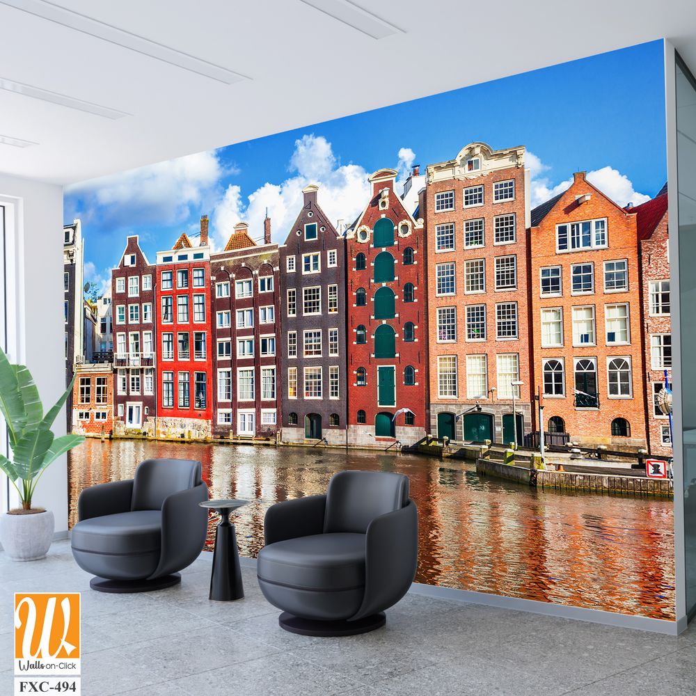 Beautiful Amsterdam canal houses Wallpaper [WP-FXC-494]