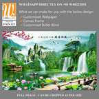 3d landscape painting with waterfalls Wallpaper [WP-FXD-321]
