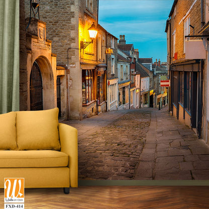 Old cobbled street in the medieval town [WP-FXD-414]