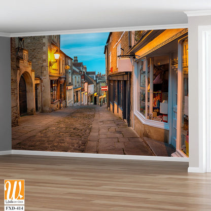 Old cobbled street in the medieval town [WP-FXD-414]