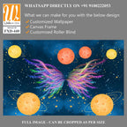 Colorful design of an iridescent butterfly with wings [WP-FXD-440]