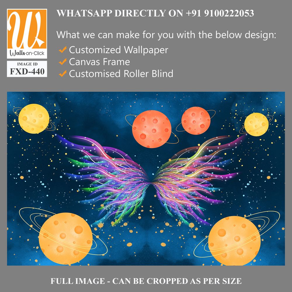 Colorful design of an iridescent butterfly with wings [WP-FXD-440]