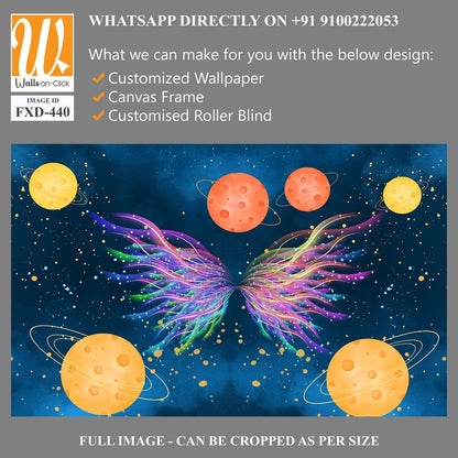 Colorful design of an iridescent butterfly with wings [WP-FXD-440]
