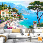 Beautiful seaside landscape, with a picturesque coastline Wallpaper [WP-FXD-552]