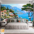 Beautiful seaside landscape, with a picturesque coastline Wallpaper [WP-FXD-552]