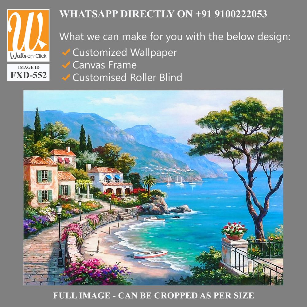 Beautiful seaside landscape, with a picturesque coastline Wallpaper [WP-FXD-552]
