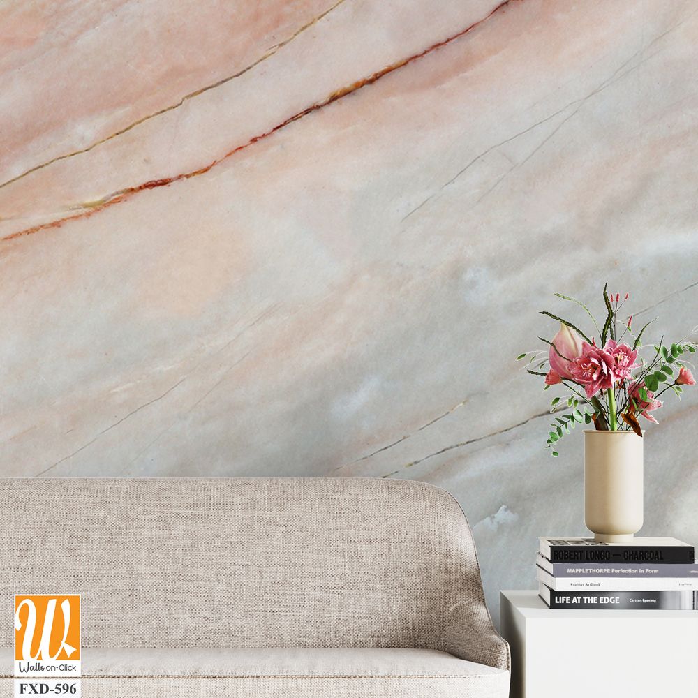 White and pink marble background Wallpaper [WP-FXD-596]