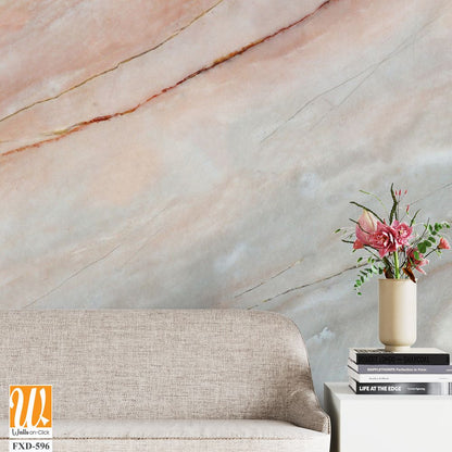 White and pink marble background Wallpaper [WP-FXD-596]