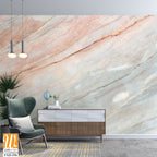 White and pink marble background Wallpaper [WP-FXD-596]