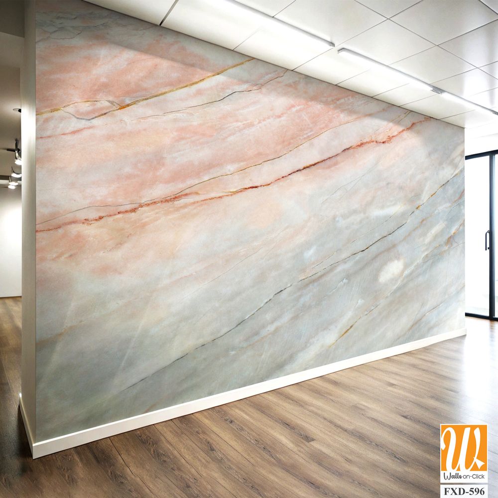 White and pink marble background Wallpaper [WP-FXD-596]