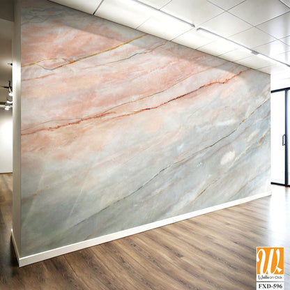 White and pink marble background Wallpaper [WP-FXD-596]