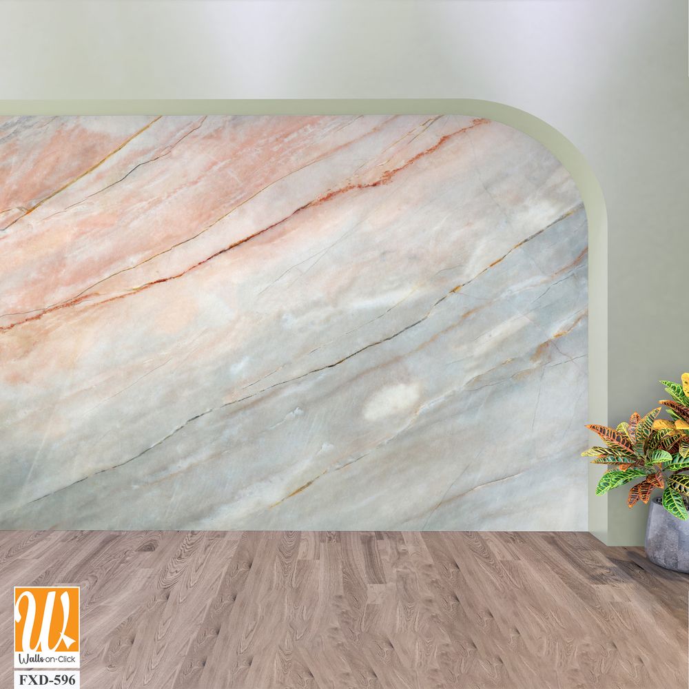 White and pink marble background Wallpaper [WP-FXD-596]