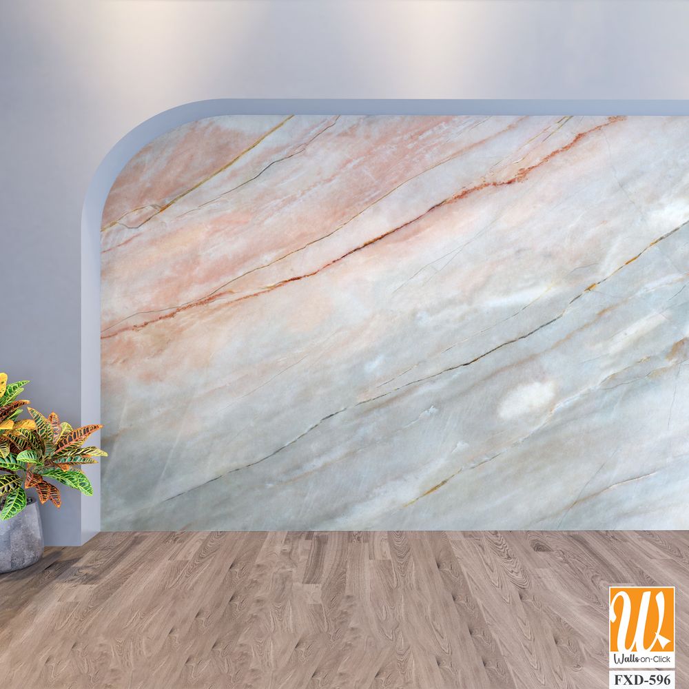 White and pink marble background Wallpaper [WP-FXD-596]