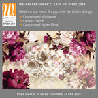 3D Vintage Peonies and Pearls Wall Mural Wallpaper [WP-FXD-610]