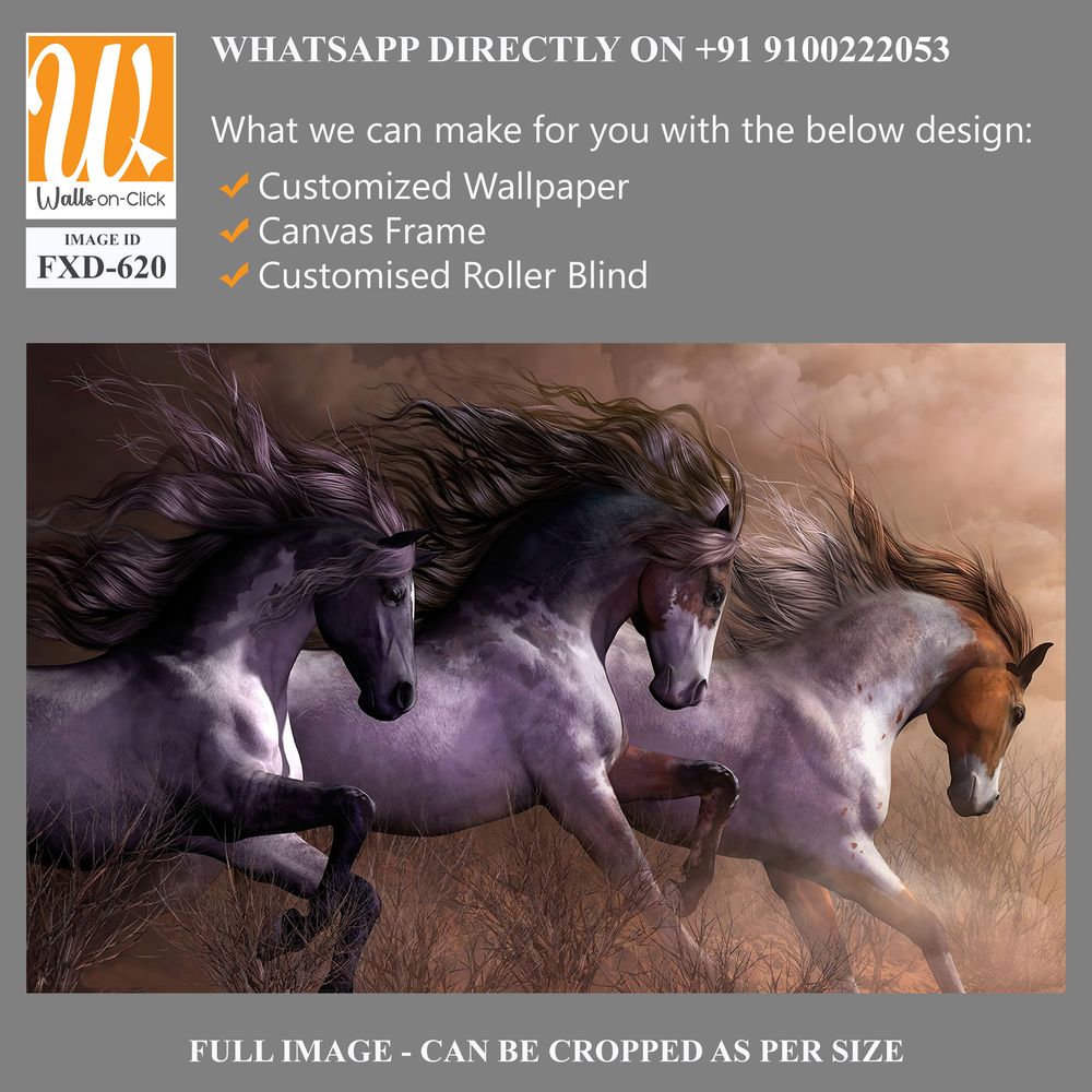 Stunning wall mural depicting majestic horses Wallpaper [WP-FXD-620]