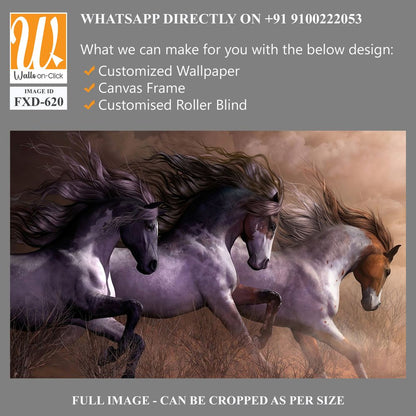 Stunning wall mural depicting majestic horses Wallpaper [WP-FXD-620]