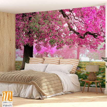 Cherry blossom tree in full bloom Wallpaper [WP-FXD-671]