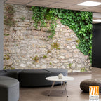 Stone wall with ivy and moss Wallpaper [WP-FXD-727]
