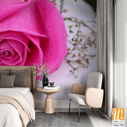 Two pink roses Wallpaper [WP-FXD-785]