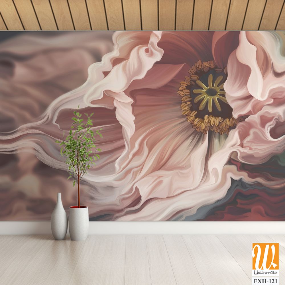Beautiful macro flower illustration. Floral background for wallpaper, photo wallpaper, mural, card, postcards, paintings. [WP-FXH-121]