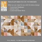 Design in the loft, classic, modern style. Graphic geometry on concrete grunge background. Light, delicate photo wallpaper, mural, wallpaper, card, postcard design. [WP-FXH-157]