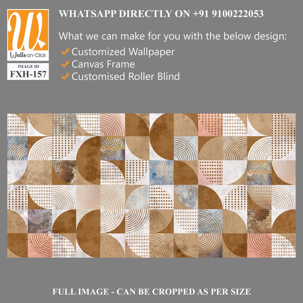 Design in the loft, classic, modern style. Graphic geometry on concrete grunge background. Light, delicate photo wallpaper, mural, wallpaper, card, postcard design. [WP-FXH-157]