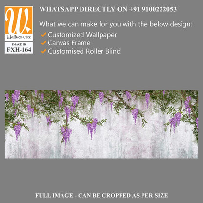 Curly flowers wisteria on branches, photo wallpapers [WP-FXH-164]