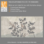 Sweet peas. Graphic white wildflowers painted on the abstract grunge wall. Floral background in loft, modern style. Design for wall mural, card, postcard, wallpaper, photo wallpaper. [WP-FXH-197]