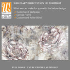 Drawn peony on a textured photo on the wall, art drawing on the wall, photo wallpaper in room, postcard, banquet, poster. [WP-FXH-205]
