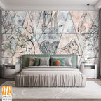 Abstraction, drawn contour animals on texture, photo wallpaper in the room [WP-FXH-235]