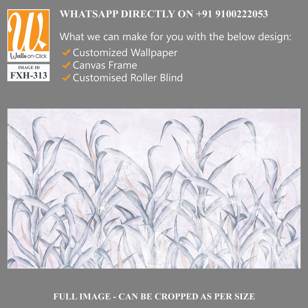 Tall trunks with tall long leaves on a textural background, photo wallpaper for the interior [WP-FXH-313]