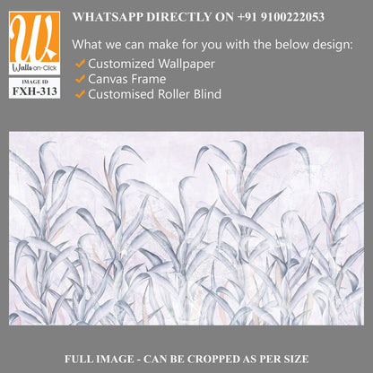 Tall trunks with tall long leaves on a textural background, photo wallpaper for the interior [WP-FXH-313]