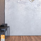 Tree and branches on the old vintage background. Sakura flowers. Floral background in loft, modern style. Design for wall mural, card, postcard, wallpaper, photo wallpaper. [WP-FXH-325]