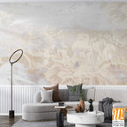 Texture shabby wall on which barely visible flowers are depicted photo wallpaper in the interior [WP-FXH-326]