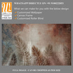 Tropical trees and leaves for digital printing wallpaper, custom design wallpaper - 3D illustration [WP-FXH-343]