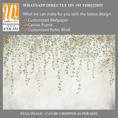 Tropical leaves wallpaper design in foggy forest - 3D illustration [WP-FXH-352]