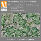 Tropical wallpaper design, plants background, natural mural art. [WP-FXH-379]
