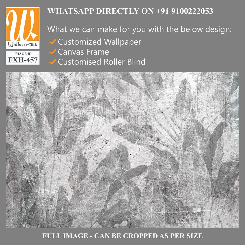 Tropical trees and leaves wallpaper design in foggy forest - 3D illustration [WP-FXH-457]