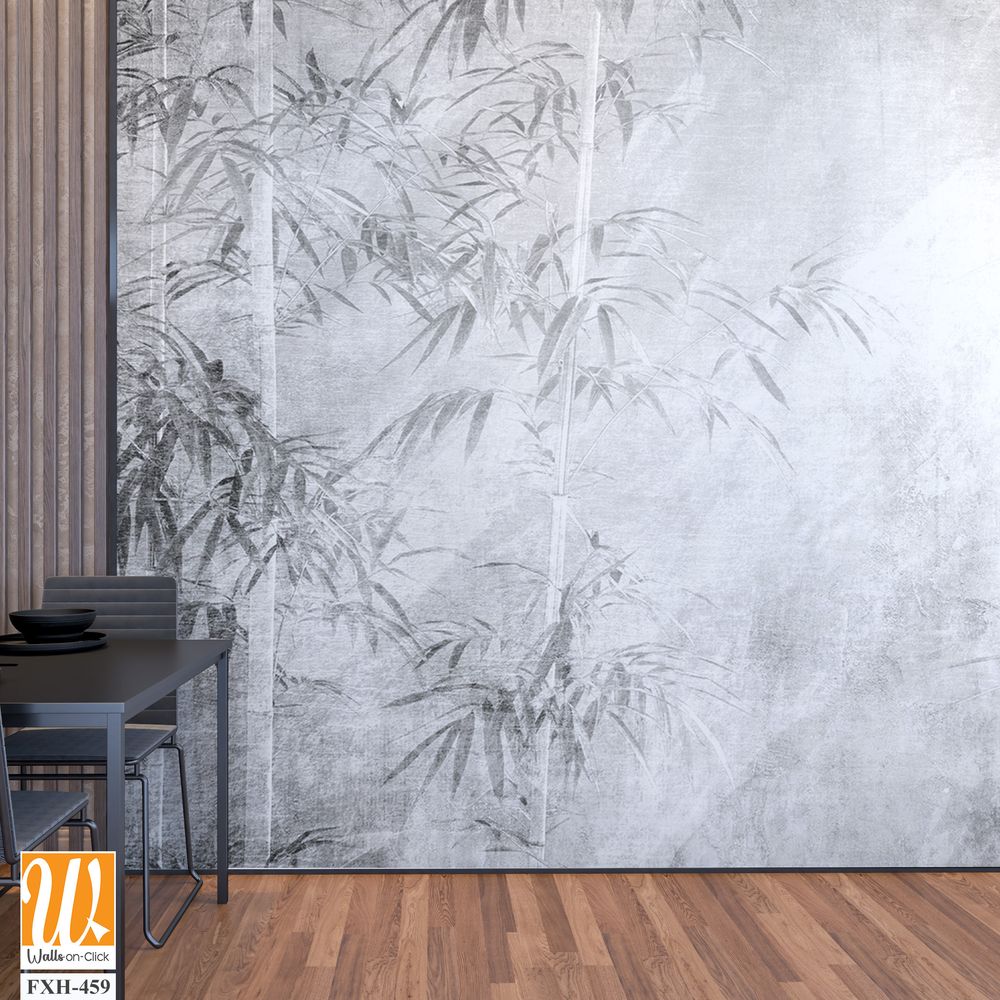 Tropical leaves and Trees Wallpaper design - 3D illustration [WP-FXH-459]