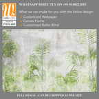 Tropical leaves and Trees Wallpaper design - 3D illustration [WP-FXH-460]