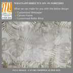 Tropical leaves and Trees Wallpaper design - 3D illustration [WP-FXH-464]