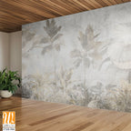 Tropical leaves and Trees Wallpaper design - 3D illustration [WP-FXH-506]