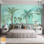 Chinoiseries peacock, Birds Palace garden royal Wallpaper [WP-FXH-538]
